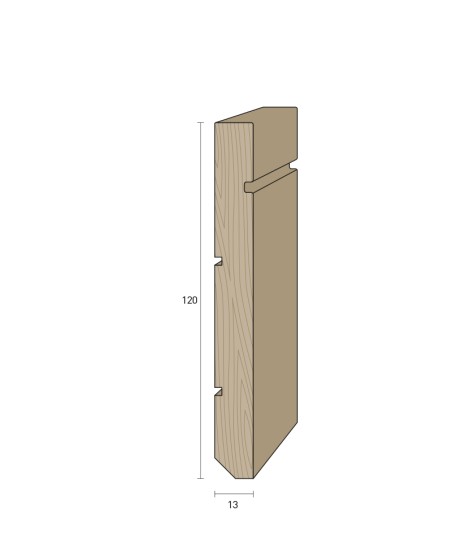 Massiccio 120x13 mm. (€/ML) Sagomato (Tiziano)