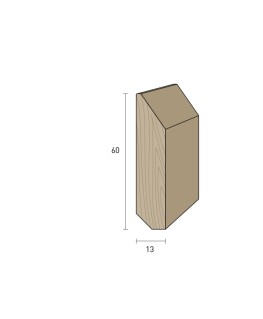 Massiccio 60x13 mm. (€/ML) Sagomato (Caravaggio)
