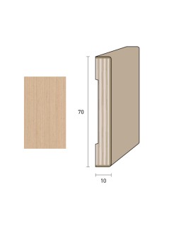 Coprifilo Porte 70x10 mm. (€/ML) Impiallacciato Smussato