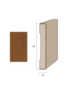 Coprifilo Porte 70x10 mm. (€/ML) Impiallacciato Smussato