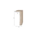 Coprifilo Porte 70x30 mm. (€/ML) con aletta Impiallacciato Smussato
