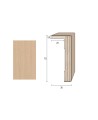 Coprifilo Porte 70x30 mm. (€/ML) con aletta Impiallacciato Smussato