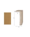 Coprifilo Porte 70x30 mm. (€/ML) con aletta Impiallacciato Smussato
