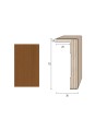 Coprifilo Porte 70x30 mm. (€/ML) con aletta Impiallacciato Smussato