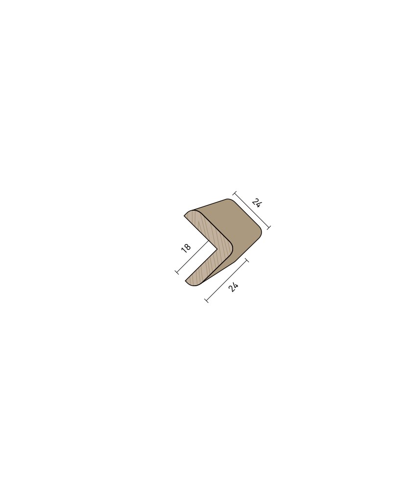 Paraspigolo 24x24 mm. (€/ML) Massicci