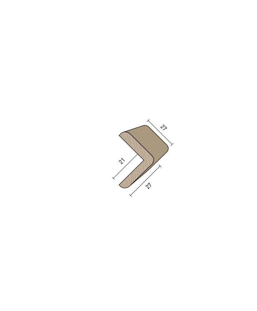 Paraspigolo 27x27 mm. (€/ML) Massicci