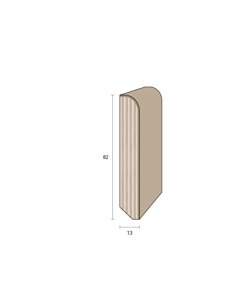 Impiallacciato 82x13 mm. (€/ML) Becco di Civetta