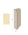 Impiallacciato 82x13 mm. (€/ML) Becco di Civetta