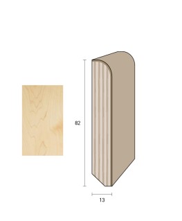 Impiallacciato 82x13 mm. (€/ML) Becco di Civetta