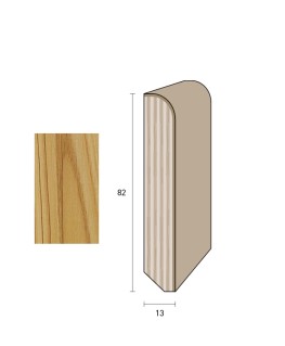Impiallacciato 82x13 mm. (€/ML) Becco di Civetta