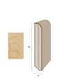 Impiallacciato 82x13 mm. (€/ML) Becco di Civetta