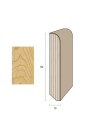 Impiallacciato 82x13 mm. (€/ML) Becco di Civetta