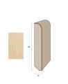 Impiallacciato 82x13 mm. (€/ML) Becco di Civetta