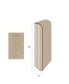 Impiallacciato 82x13 mm. (€/ML) Becco di Civetta