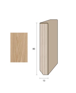 Impiallacciato 80x13 mm. (€/ML) Smussato