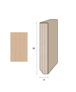 Impiallacciato 80x13 mm. (€/ML) Smussato