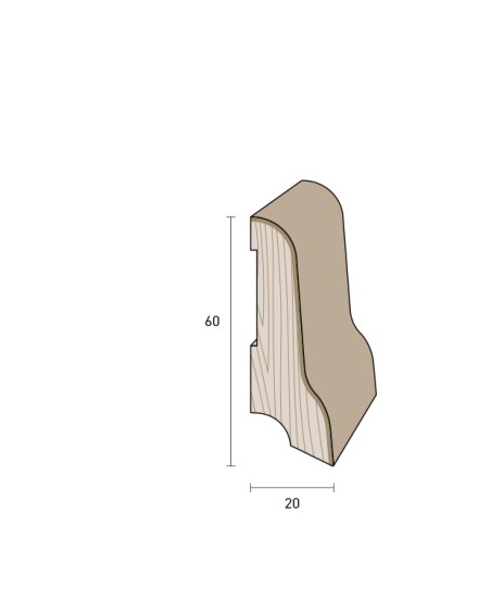 Impiallacciato 60x20 mm. (€/ML) Tipo Milano