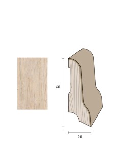 Impiallacciato 60x20 mm. (€/ML) Tipo Milano